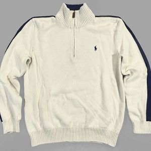 Unique Men’s Polo Ralph Lauren Racer Stripe 3/4 Zip Pullover